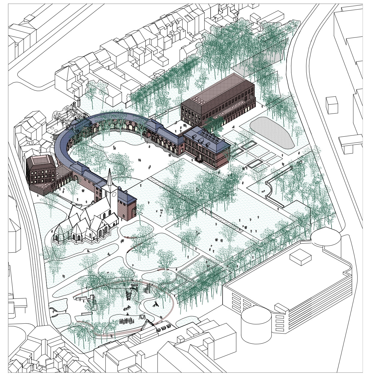 axonometrie de l'extérieur