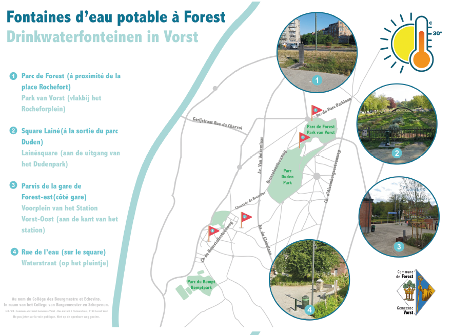 carte des fontaines à eau